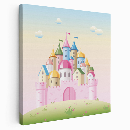 Stampa su tela Quadrata per Bambini - Castello principessa