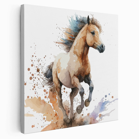 Stampa su tela Quadrata per Bambini - Cavallo