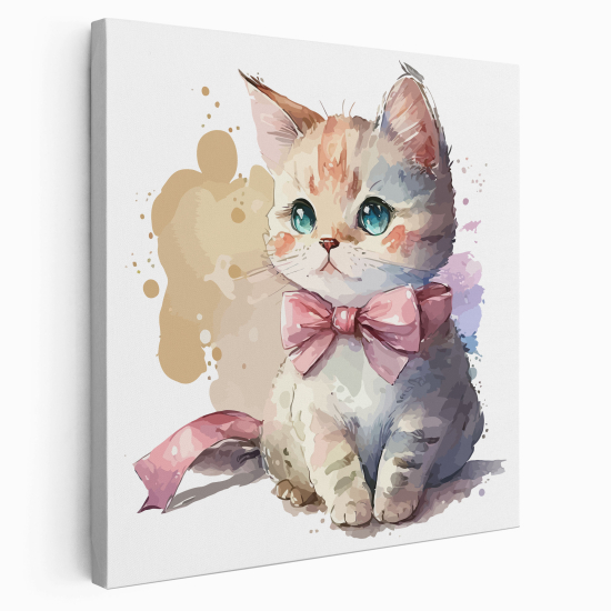 Stampa su tela Quadrata per Bambini - Gattino
