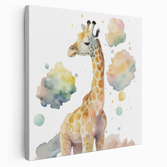 Stampa su tela Quadrata per Bambini - Giraffa