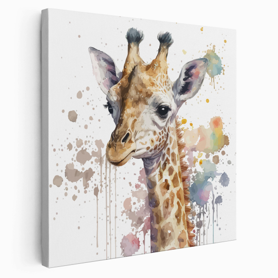Stampa su tela Quadrata per Bambini - Giraffa