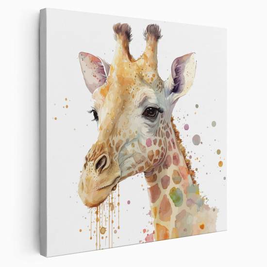 Stampa su tela Quadrata per Bambini - Giraffa