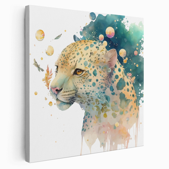 Stampa su tela Quadrata per Bambini - Leopardo
