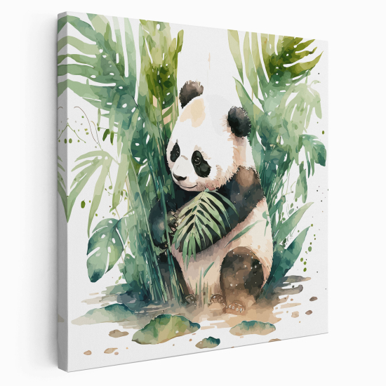 Stampa su tela Quadrata per Bambini - Panda