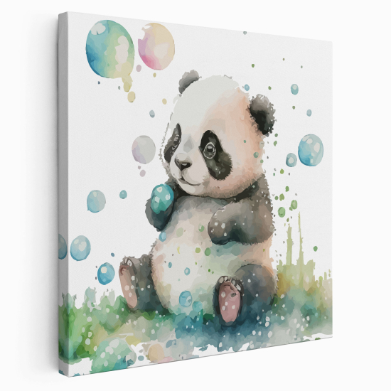 Stampa su tela Quadrata per Bambini - Panda