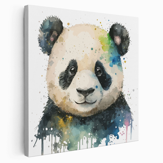 Stampa su tela Quadrata per Bambini - Panda