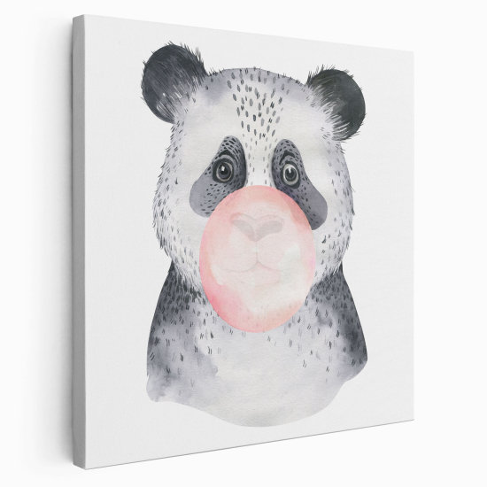 Stampa su tela Quadrata per Bambini - Panda bolla