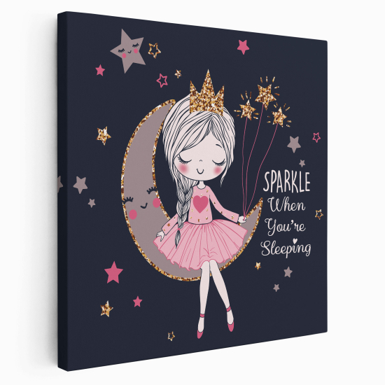Stampa su tela Quadrata per Bambini - Principessa Luna