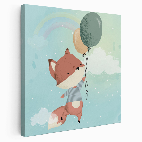 Stampa su tela Quadrata per Bambini - Renard Palloncini