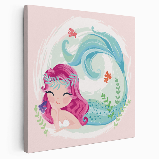 Stampa su tela Quadrata per Bambini - Sirena