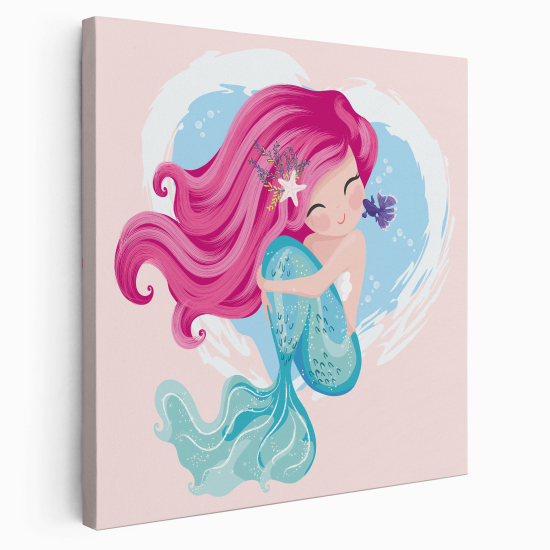 Stampa su tela Quadrata per Bambini - Sirena