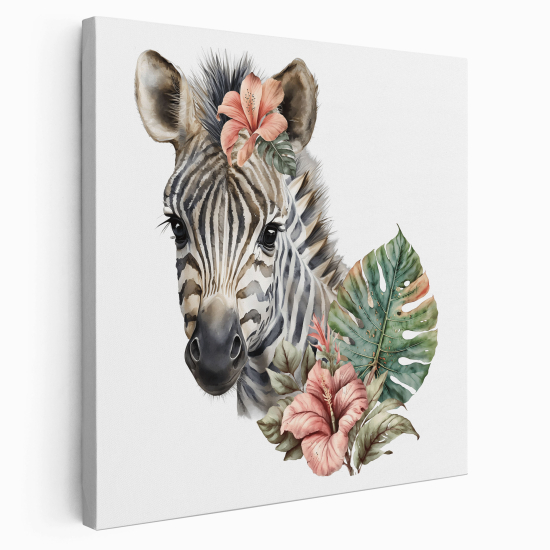 Stampa su tela Quadrata per Bambini - Zebra