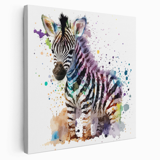 Stampa su tela Quadrata per Bambini - Zebra