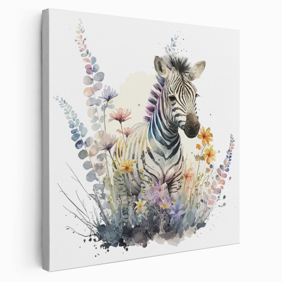 Stampa su tela Quadrata per Bambini - Zebra