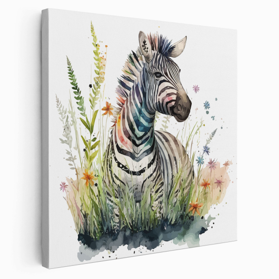 Stampa su tela Quadrata per Bambini - Zebra