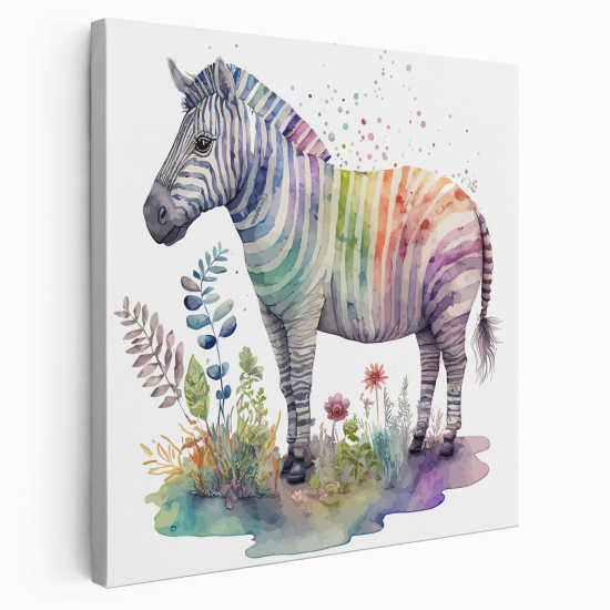 Stampa su tela Quadrata per Bambini - Zebra