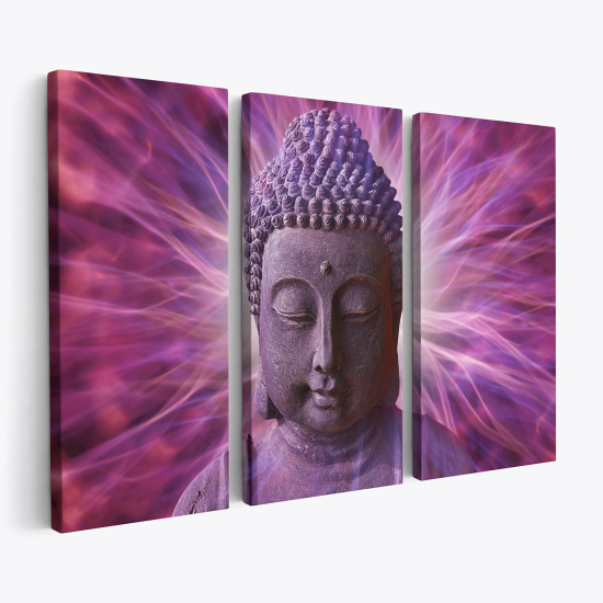 Stampa Trittico su tela - Buddha