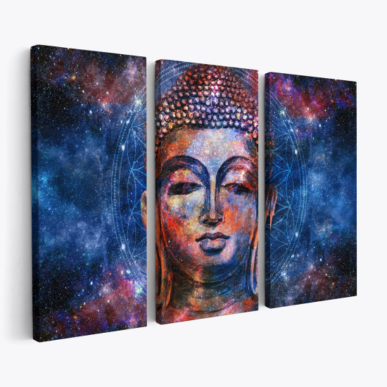 Stampa Trittico su tela - Buddha