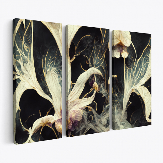 Stampa Trittico su tela - Fiori
