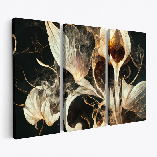 Stampa Trittico su tela - Fiori
