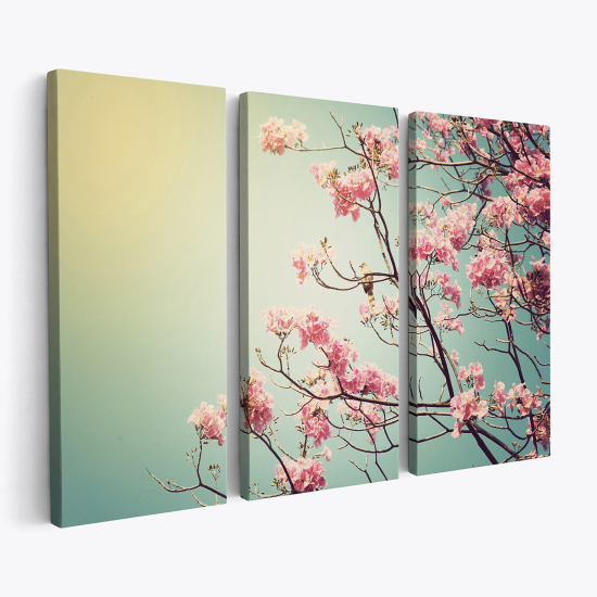 Stampa Trittico su tela - Fiori