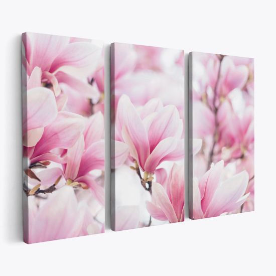 Stampa Trittico su tela - Fiori