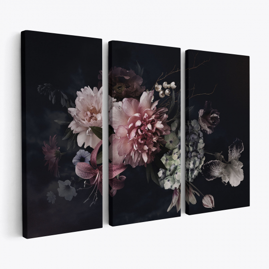 Stampa Trittico su tela - Fiori