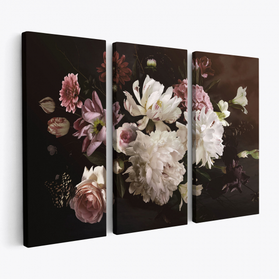 Stampa Trittico su tela - Fiori