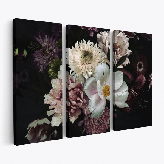 Stampa Trittico su tela - Fiori