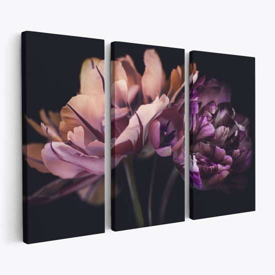 Stampa Trittico su tela - Fiori