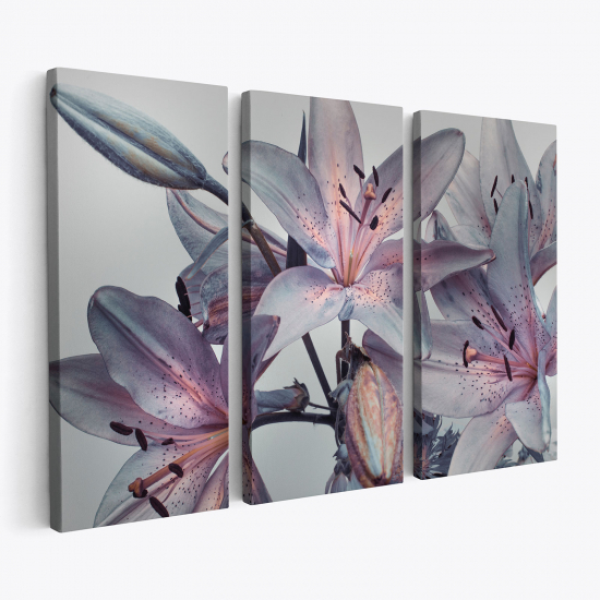 Stampa Trittico su tela - Fiori
