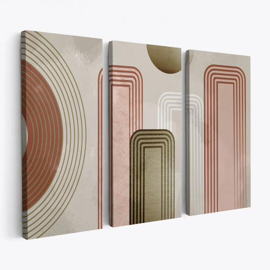 Stampa Trittico su tela - Geometrico