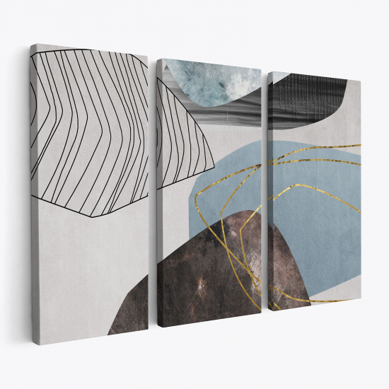 Stampa Trittico su tela - Geometrico