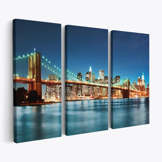 Stampa Trittico su tela - New York