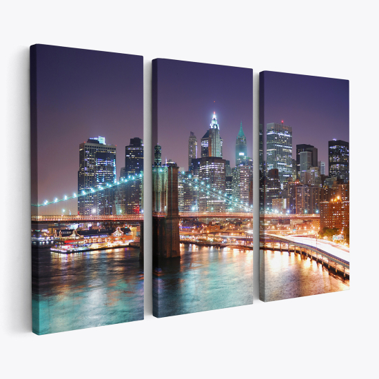Stampa Trittico su tela - New York