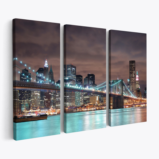 Stampa Trittico su tela - New York