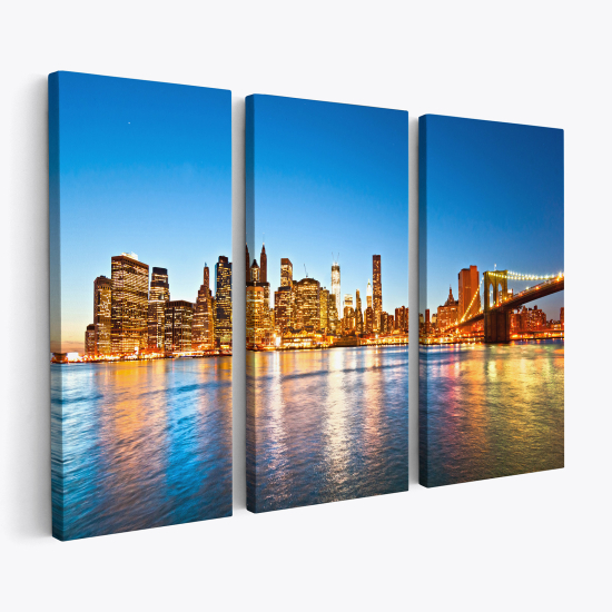 Stampa Trittico su tela - New York