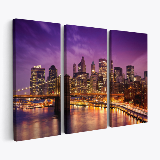 Stampa Trittico su tela - New York