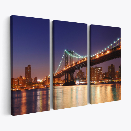 Stampa Trittico su tela - New York