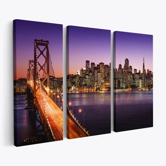Stampa Trittico su tela - New York