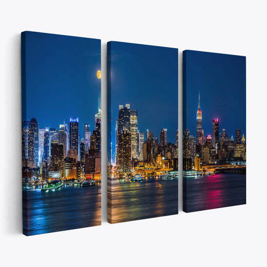 Stampa Trittico su tela - New York