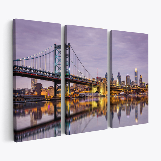 Stampa Trittico su tela - New York