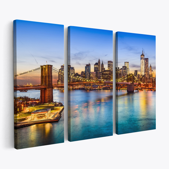 Stampa Trittico su tela - New York