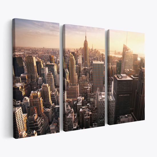 Stampa Trittico su tela - New York