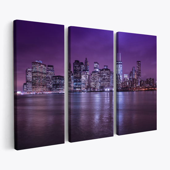 Stampa Trittico su tela - New York