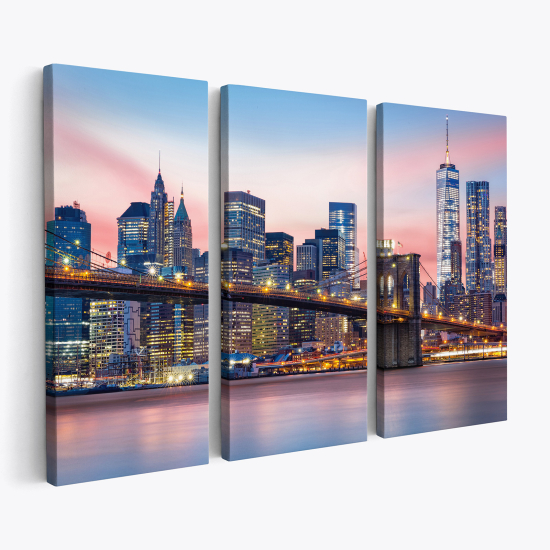 Stampa Trittico su tela - New York
