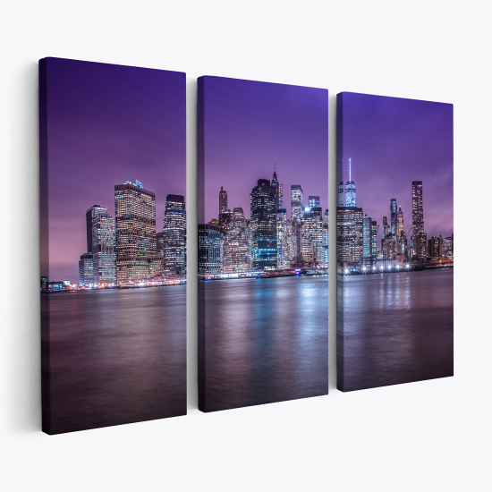Stampa Trittico su tela - New York