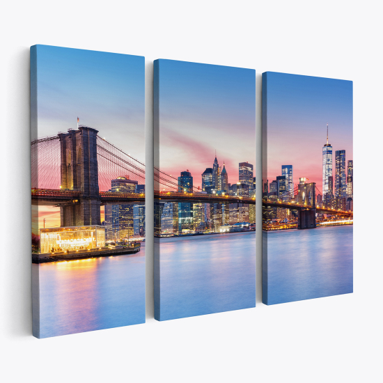 Stampa Trittico su tela - New York