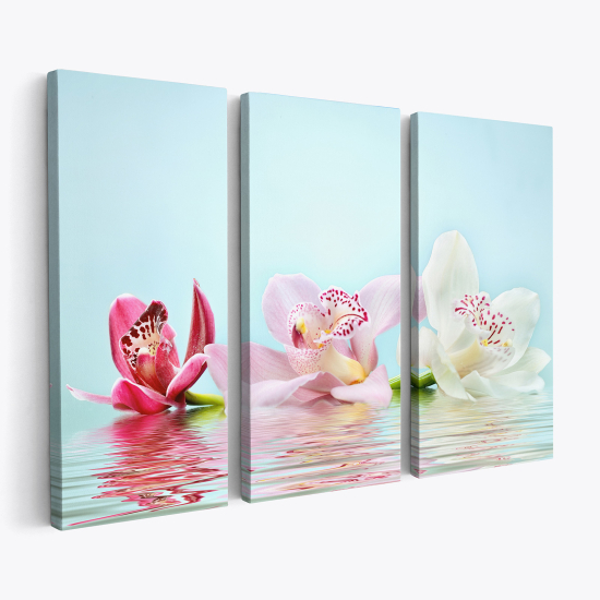 Stampa Trittico su tela - Orchidee