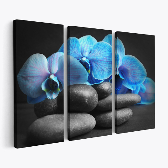 Stampa Trittico su tela - Orchidee